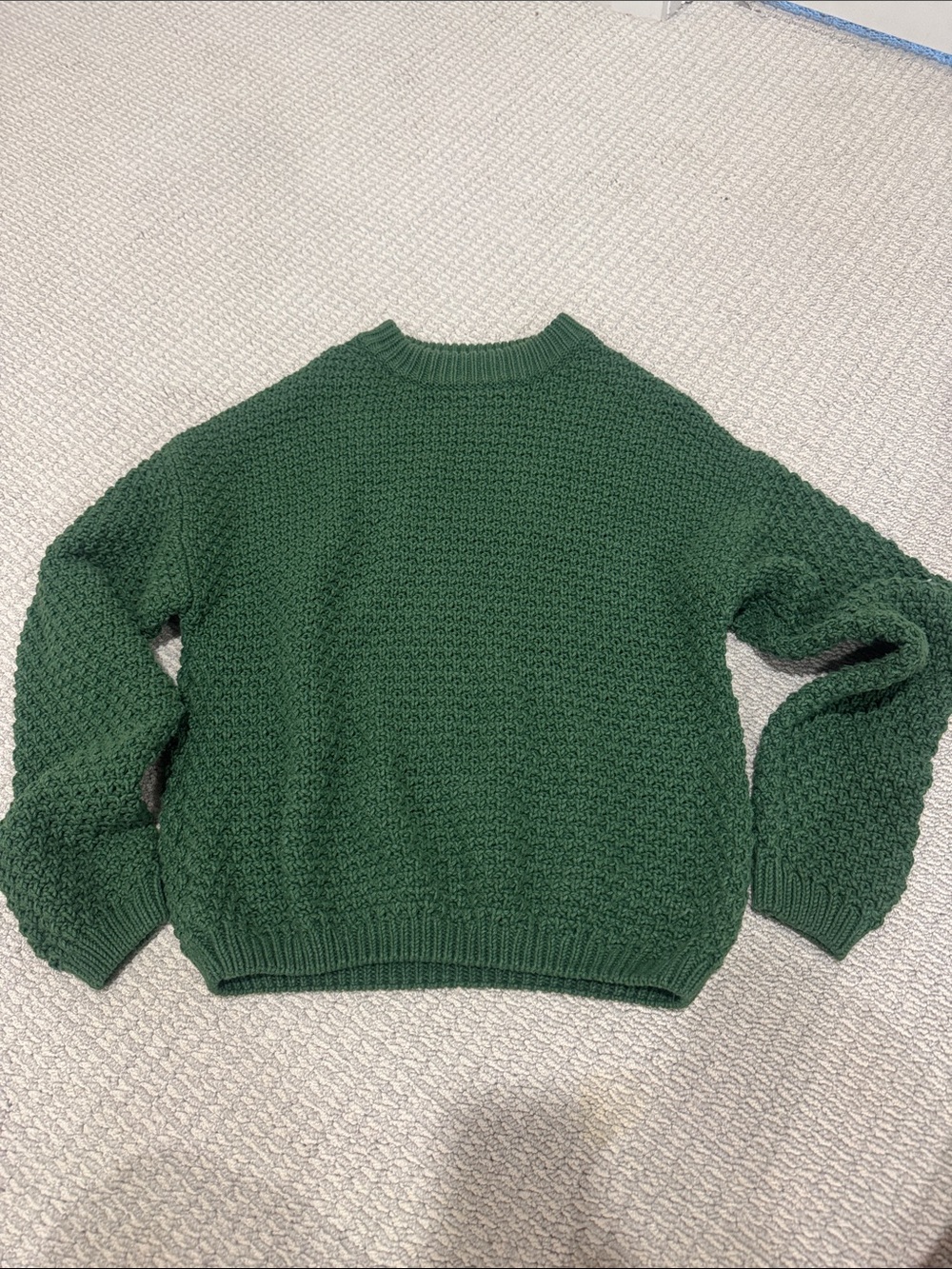 Universal Thread Forest Green Textured Crewneck Sweater